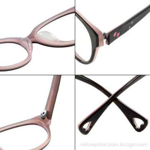 Most stylish and handmade acetate optical frames with diamond in dark tortoise